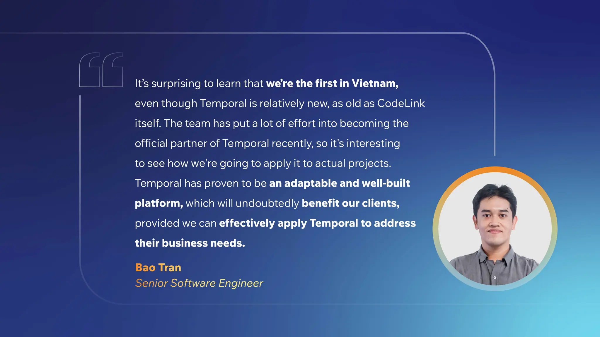 Quote from Senior Software Engineer